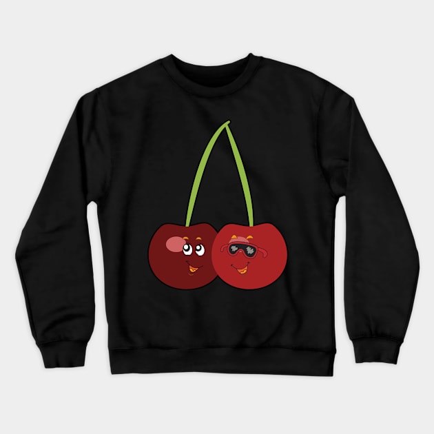 Cute Cherry Face Crewneck Sweatshirt by c1337s